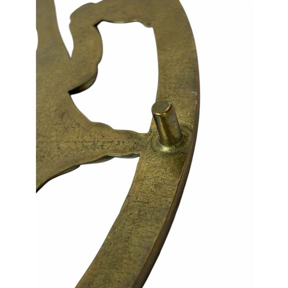 Sea Crab Brass Trivet 1983 Gorham BR 17 Made in Italy Beach Theme Nautical Decor